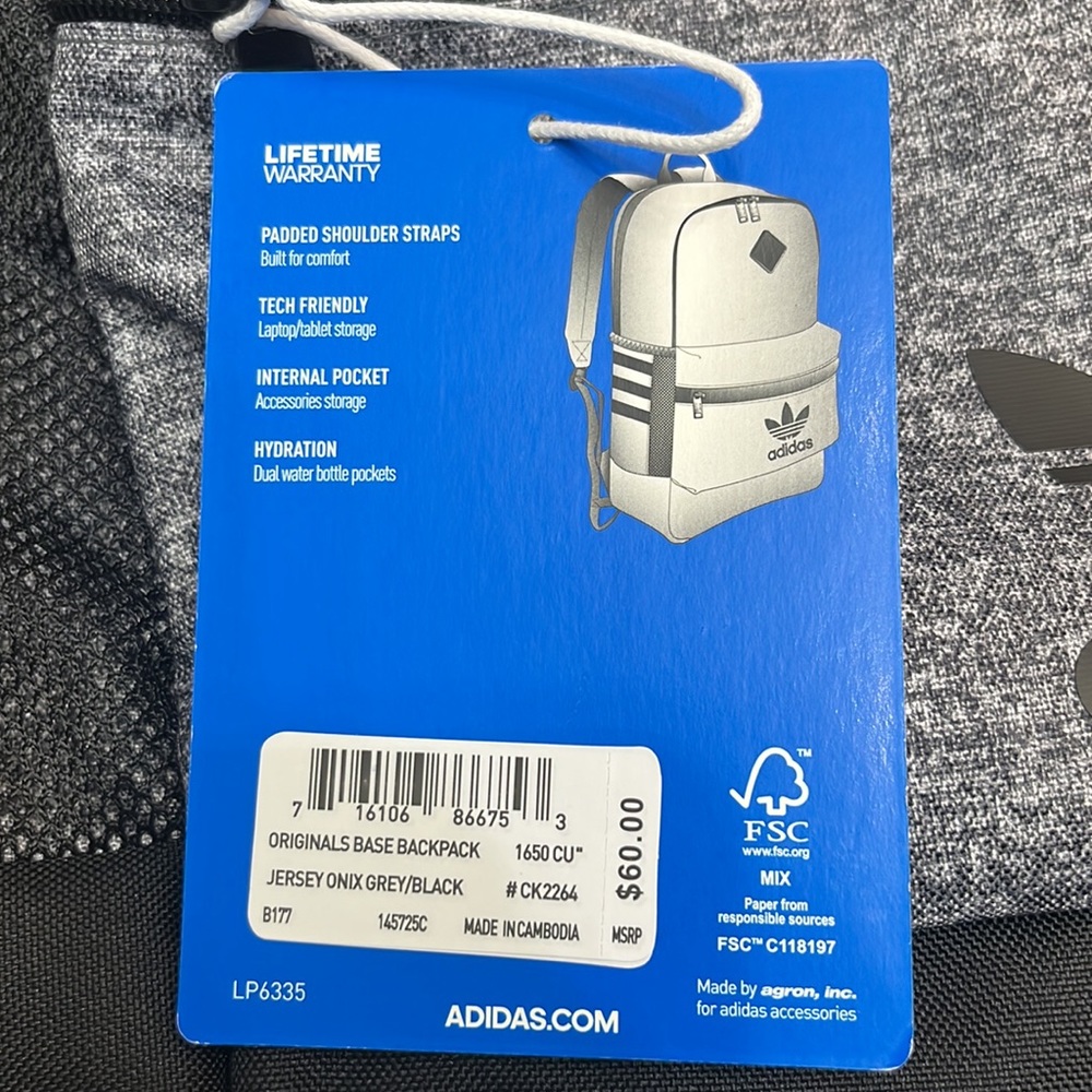 Adidas Base Backpack-NWT - Picture 5 of 6